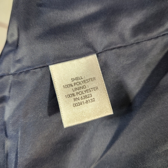 CHRISTOPHER & BANKS Navy And White Polka Dot Jacket Medium - Picture 6 of 6